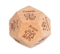 Jeu de dés de nuit de Noël - 3,0 x 3,0 x 3,0 cm - Jeu de dés de décision alimentaire - Dîner en bois pour couples, rendez-vous galants | En bois pour anniversaire, Noël, Saint-Valentin, bas de Noël