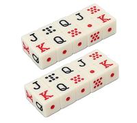 Jeu de dés de Poker Espagnol, 20 pièces JQK Dés carrés en Plastique avec Sac de Transport pour Jeux de dés et Jeux de société