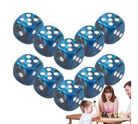 Jeu de dés de Table en Acrylique avec 6 Faces - Coins arrondis Lisses - Accessoires de Rassemblement pour Femmes, Hommes, Adolescents et à partir de 12 Ans
