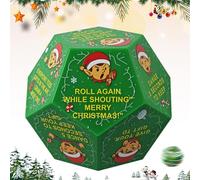 Jeu de dés d'échange de cadeaux pour la famille, les amis et les fêtes de fin d'année, cadeaux de Noël, cadeaux d'échange de cadeaux (vert)
