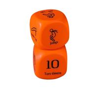 Jeu de dés d'entraînement à 6 côtés, 2 dés d'entraînement pour adultes - Pour la famille, la gym, la maison, le temps de jeu, le groupe, l'éducation physique, les cours