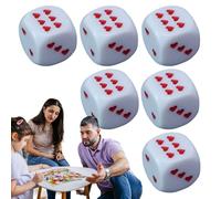 Jeu de Dés - Dés en Acrylique pour Salle de Classe à Points en Forme de Cœur - 6 Pièces Jouets Portables pour Voyage Collection Maison École à la Maison