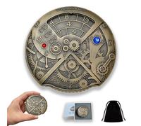 Jeu de dés DND en métal Unique pour Roulette - Jeu de dés DND mécaniques D&D - Dés Steampunk - Dés Revolver D20 - Dés DND Tout en Un D6, D8, D10 pour Donjons et Dragons TRPG