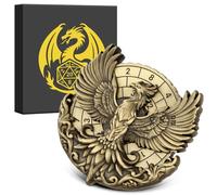 Jeu de dés DND rotatifs métalliques 7 en 1, dés DND à bout des doigts, ensemble de démarrage DND, jeu de rôle Phoenix Dice Spinner pour jeu de dés DND, cadeaux D&D avec boîte cadeau, accessoires de