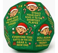Jeu de dés échange, dés verts à 12 faces avec motif elfe, jeu de fête de vacances pour réunions de famille, règles d'échange du Père Noël