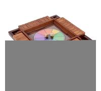 Jeu De Dés en Bois | Jeu de Dés en Boîte en Bois - d'Échecs à Nombres Quadrilatère - Réunions Familiales Bar Femmes Hommes Voyage