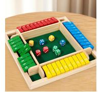 Jeu de Dés en Bois Mathématique - 2 à 4 Joueurs - Amusement et Calcul Mental en Famille