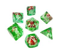 Jeu de dés en forme de champignon, dés polyédriques, petit design en résine, style inspiré de la fantaisie, kit de cubes pour table et jeu de rôle, 7 avec compatibilité de jeu RPG, 1,6 cm