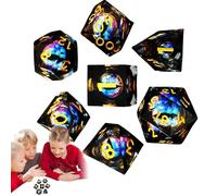 Jeu de dés en résine de poche, jeu de dés polyédriques | Jeu de société 7 dés polyédriques | Accessoires pour jeux de dés, dés polyédriques petits pour joueurs hommes et femmes