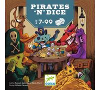 Jeu de dés et de paris Djeco Pirates 'n' Dice 2 à 6 joueurs 15 min Multicolore