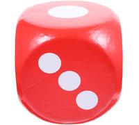 Jeu de Dés Extra Large en Mousse Rouge, Coins Arrondis | Lecture Facile, Toucher Confortable, du Bruit, Manipulation Simple, École et Jeux d'Apprentissage