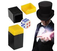Jeu de dés magiques Dés amusants Obéissant magique - Tric de dés magiques, Tric de dés de changement de numéro de point classique, Dés de mentalisme Accessoires d'illusion de scène magique Tr