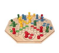 Jeu De Dés MAXI - Figurines En Bois - Plateau En Bois - Ludo
