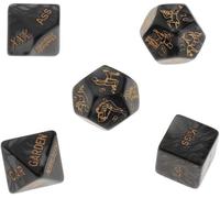 Jeu de dés multisensoriel 5 pièces 12 Faces Humour Cadeau de Couple Couleur Noire Divertissement pour la Saint-Valentin et Les fêtes de Fin d'année
