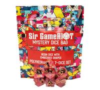 Jeu de dés mystérieux - Dés RPG en résine avec formes intégrées | Sir GameAlot Mystery Dice | Un lot de 7 dés polyédriques choisis au hasard | Formes amusantes et intéressantes - Animaux, fleurs