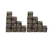 Jeu de dés numériques à 6 Faces Noirs, légers et résistants aux Chocs, dés de Jeu de 16 mm pour Les Jeux de Table, Les activités mathématiques en n Plastique, 20 pièces