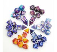 Jeu De Dés Polyèdres Pour Jeu De Rôle Donjons Et Dragons,Pour Jeu De Société, Trpg, En Acrylique, De 4 À 20 Faces, 7 Pièces Par Lot, Livraison Directe,