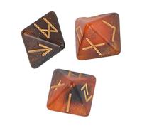 Jeu de Dés Polyédriques, 3 Dés Rune Dice 8 Faces Mystic Star Sky Dice Couleurs Vives Jeu de Dés Witcher pour Adultes(Or Noir) Jouets de Puzzle de l'éducation précoce