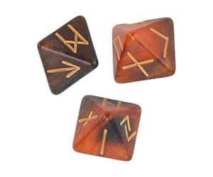 Jeu de Dés Polyédriques, 3 Dés Rune Dice 8 Faces Mystic Star Sky Dice Couleurs Vives Jeu de Dés Witcher pour Adultes(Or Noir) Jouets de Puzzle de l'éducation précoce