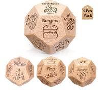 Jeu de dés polyédriques et dés alimentaires, cadeaux de Noël éléphants blancs pour adultes, cadeaux amusants et coquins de Saint-Valentin pour petit ami, petite amie, épouse, lot de 4 pièces au total