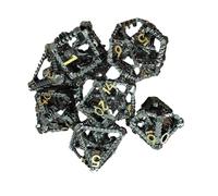 Jeu de dés polyédriques - RPG Metal Dragon Dice, Fantasy Board Games Essentials | Papier de table jouant à des jeux de dés premium, jeux de rôle pour adultes, adolescents, femmes