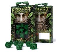 Jeu De Dés Polyédriques RPG Vert De Jungle Et Noir 7 Pièces Q-Workshop