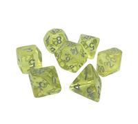 Jeu de dés polyédriques transparent multi-faces dés acryliques petits jeux de rôle jeux de table portable petite petite taille jeu de rôle