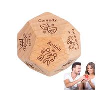 Jeu de dés pour Couples : dés de Choix de Romance de Film en Bois, dés de Rendez-Vous | Cadeau Humoristique de Rendez-Vous , Matrice Romantique en Bois pour Couples, Remplissage de m