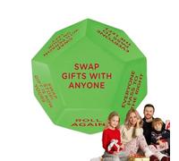 Jeu de dés pour fêtes, jeu de dés en bois, 12 différents côtés, jeu de dés de Noël | Jeu de dés de Noël pour la maison, les rendez-vous, les voyages