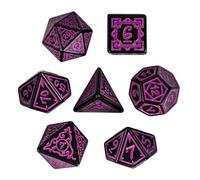Jeu De Dés pour Jeux De Société - 7 Dés Thématiques en Acrylique - Idéal pour Les Activités De Groupe Amusant avec Amis Et Famille Adapté Aux Débutants Et À
