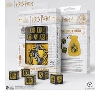 Jeu de dés - Q WORKSHOP - HARRY POTTER PACK DÉS HUFFLEPUFF - 5 cubes - sac en tissu