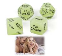 Jeu De Dés-Quatre Pièces, Date Night Dice Set, Dés Phosphorescents, Dés De Jeu De Rôle Cadeaux De Jouets De Fête, Dés Polyèdres Combinés Au Hasard Pour Punir Les Parties Jouet De Jeu Avec