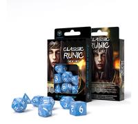 Jeu De Dés RPG 7-Die Glacier Bleu Et Blanc Q-Workshop Classique