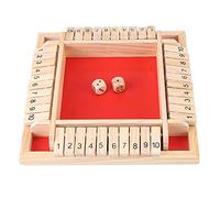 Jeu de Dés Shut the Box, 4 Joueurs Shut the Box, Jeux de société en Bois, Jeu Shut the Box avec Dés, Jeux de Dés éducatifs, Jeu Familial Traditionnel D'apprentissage STEM pour