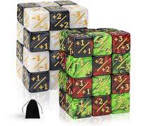 Jeu De Dés Token Cube Magic The Gathering Glitter Sparkle Dice,Cube De Loyauté Starry Marble D6 Cube Compatible Avec Mtg,Ccg,Card Gaming Accessoires,4 Couleurs