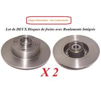 Jeu De Deux Disques De Freins Arrières Pleins Avec Roulement Et Bague Abs - Renault Megane Iv Berline Bicorps Trois Ou Cinq Portes (B9a\M\N_) 1.8 Rs Tce 280 (B9m6) À Part. 10/2017