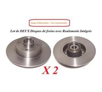 Jeu De Deux Disques De Freins Arrières Pleins Avec Roulement Et Bague Abs - Renault Scénic Iv (J9_) 1.7 Blue Dci 150 (J9a7, J9a8) 08/2018>07/2022