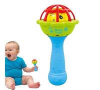 Jeu de développement - Aide - Texture douce, Bell miniature à main, accessoire de poignée vibrant | Instrument de dentition coloré, jouet sonore froissé pour crawler, compagnon d'activité en peluche