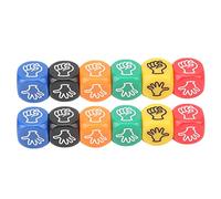 Jeu de devinettes générique, 12 pièces, dés 6 Faces, 6 Couleurs, Ciseaux en Papier Roche de 20mm, Jeu de dés pour Adultes et Enfants, fête en Famille