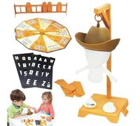 Jeu De Devinettes Magnétiques,Magnetic Hangman Mystery World Game,Magnetic Hangings Board Game, Magnetic Cowboy Idéal pour Les Enfants Et Les Familles,Jeu De Voyage Amusant-A