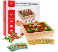 jeu de dextérité en bois avec carottes et vers pour enfants