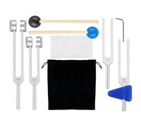 Jeu de diapasons pour la - Outils thérapeutiques réutilisables et polyvalents - Instruments en métal avec sac de rangement portables pour accessoires de méditation, éducation musicale