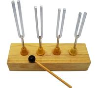 Jeu De Diapasons Précision 4 Pièces, Avec Boîte Résonance | Instrument acoustique multifréquence 256 Hz-512 Hz for la propagation des ondes sonores