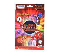 JEU DE DICE ET DE BINGO 2W1 - un jeu de fête amusant qui attirera toute la famille ! Parfait pour les soirées entre amis. Testez votre bonheur sacré !