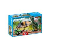 Jeu de dinosaure - PLAYMOBIL - Dinos Attaque du T-Rex - Avec T-Rex et Deinonychus - Quad et explorateur - Dès 4 ans
