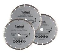 JEU DE DISQUES DE DIAMANT - 230 mm - SEGMENTÉ - 3 PIÈCES G