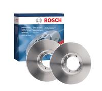Jeu de disques de frein Bosch BD100 - Disques ventilés 252.5 mm haute teneur carbone - Essieu avant - Excellent refroidissement et réduction du bruit, protection anticorrosion avancée - 2 disques