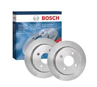Jeu de disques de frein Bosch BD284 - Disques ventilés 252.7 mm haute teneur carbone - Essieu arrière - Excellent refroidissement et réduction du bruit, protection anticorrosion avancée - 2 disques