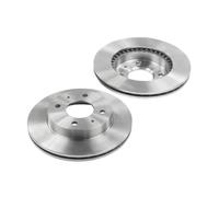 Jeu de disques de frein Bosch BD566 - Disques ventilés 232 mm haute teneur carbone - Essieu avant - Certifié ECE-R90 - Refroidissement amélioré, fading réduit, protection anticorrosion - 2 disques