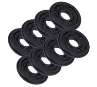 Jeu de Disques d'Haltères en Fonte Noir - SCSPORTS - 8 x 0,5 kg - Ø 30/31 mm